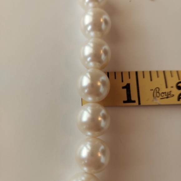 Napier Necklace Vintage Faux Pearl Beads Goldtone LobsterClaw Closure & Extender - Picture 3 of 5